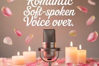 record a romantic, soft spoken, and soothing asmr voice over