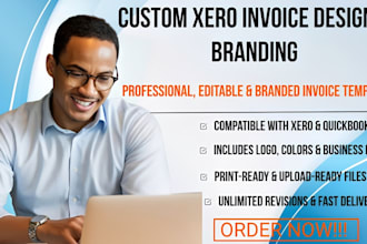 design invoice template, xero branding custom, xero invoice, custom invoice