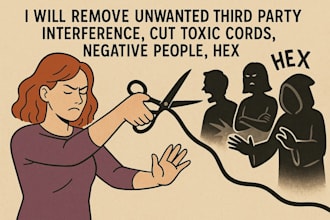 remove unwanted third party interference, cut toxic cords, negative people, hex
