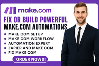 setup and fix make com automation made come make com expert