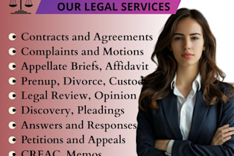 do legal motions, appeals, complaints, briefs, petitions, prenups