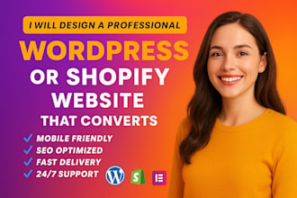 design a professional wordpress or shopify website that converts