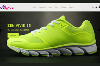 design shoe website footwear sneakers website sneakers shopify store