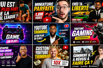 design high CTR youtube thumbnail, miniature thumbnail