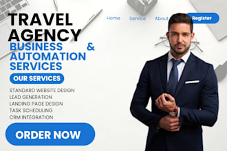 setup travel agency crm travel leads build travel agency landing page website
