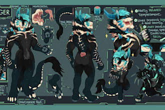 draw furry reference sheet fursona reference sheet nsfw anthro character fursuit