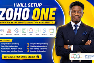 setup zoho one zoho crm analytics creator form mail desk projects zoho sites