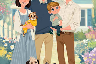 do an portrait into cartoon disney