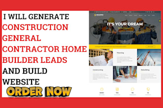 generate construction general contractor home builder leads and website design