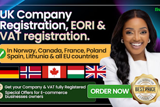 register your company vat and eori in UK, france, norway, canada, poland