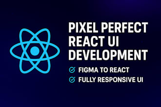 build pixel perfect react UI components and responsive interfaces