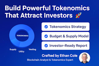 create professional tokenomics model for crypto, ico and blockchain projects