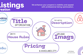 create and optimize your airbnb, vrbo, and booking com listings