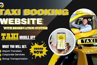 build a professional taxi booking website with online reservation system
