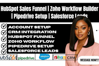 hubspot sales funnel zoho workflow builder pipedrive setup salesforce leads
