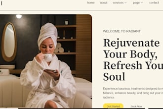 reponsive aesthetic website, esthetician website, skincare website in wordpress