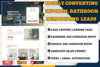 generate home remodeling leads kitchen bathroom remodeling renovation website