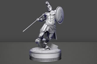 do 3d printable character model,action figures,resin 3d statues or miniature,stl