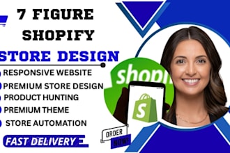 setup 7 figure shopify store design, shopify website shopify dropshipping store
