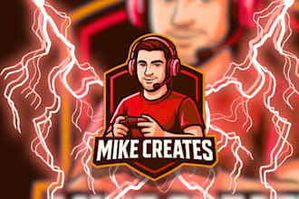 design animated twitch stream overlay package, twitch logo, screens and alerts