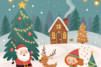 design christmas themed illustration