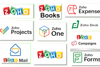 be your zoho crm setup expert, zoho one, campaign, marketing, sites, forms