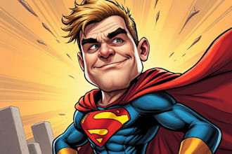 create superhero caricature for you