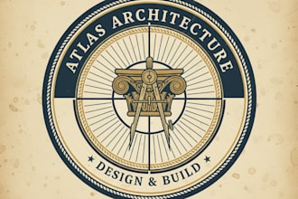 design a vintage architect logo for your firm or studio