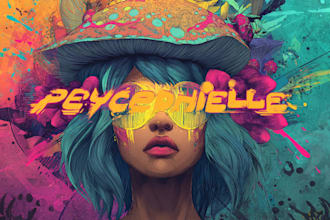 draw trippy psychedelic lowbrow design