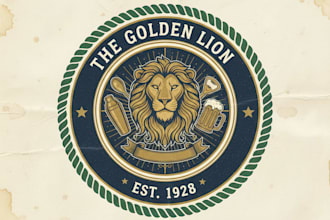 design a vintage bar logo for your pub or lounge