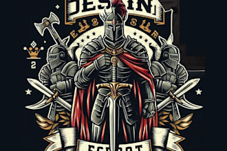 design esport t shirt warrior logo