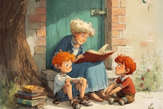 llustrate children story book illustration, children story