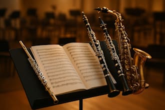 record or compose woodwind solos, duets, trios, and quartets flute, clarinet