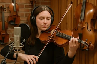 compose and deliver violin and viola strings sections with sheet music