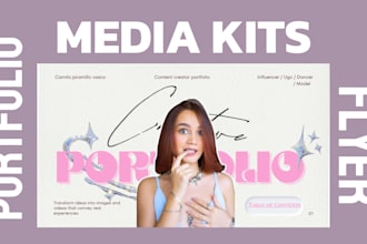design professional influencer media kit and flyer
