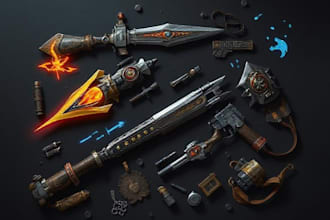 make amazing weapons and props design for you