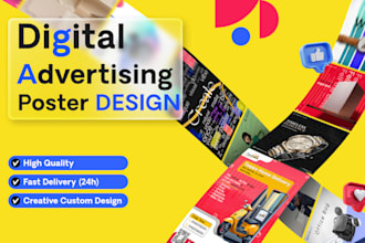 design digital advertising poster for your brand or business