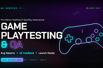 playtest your indie game and deliver a structured QA report