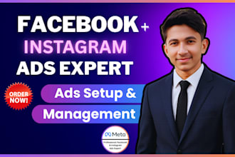 be your facebook meta ads, instagram ads, ads campaign setup and management