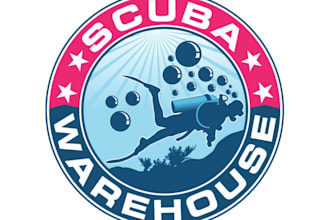 design unique eye catching scuba diving mascot logo