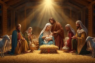 do biblical illustration, bible themed christian storybook an bible illustration