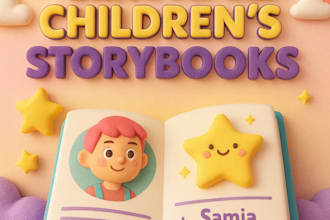 create a colorful 3d kids storybook