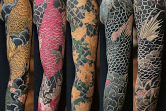 create a tattoo design in japanese style