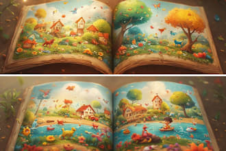 design a rhyming childrens book with illustrations