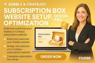 design subbly cratejoy subscription website setup design and optimization