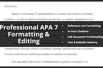 fix your document and references in apa 7