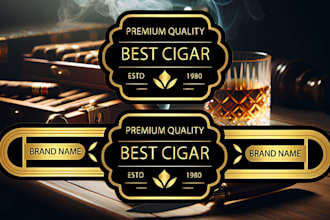 design a premium and unique cigar logo, label, or band design