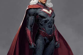 draw a fantasy character for comic book cover