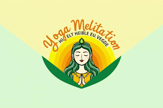 design awesome yoga mascot logo with unlimited revision