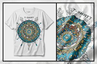 create vintage or retro style t shirt artwork
